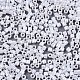 11/0グレードのベーキングペイントガラスシードビーズ  シリンダー  均一なシードビーズサイズ  不透明色の光沢  ホワイト  1.5x1mm程度  穴：0.5mm  約20000個/袋 SEED-S030-0121-2