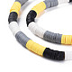 Fixed 4 Color Handmade Polymer Clay Bead Strands CLAY-S096-029B-3