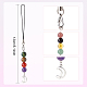 Décoration de perles de pierres précieuses bracelet de breloques de téléphone avec pendentif en alliage HJEW-PH01783-2