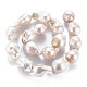 Hebras de perlas keshi de perlas barrocas naturales PEAR-S019-04B-3