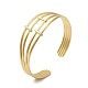 Placage ionique (ip) 304 bracelets de manchette multi-lignes en acier inoxydable pour femmes BJEW-L682-006G-3