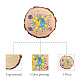 CREATCABIN Celestial Sun Moon and Stars Natural Round Wood Slices 4.3 Inch Rustic Undrilled Wooden Centrepiece Circular Tree Trunk Discs Log Coaster Decor Holiday Ornaments for Home Living Room AJEW-WH0363-004-3