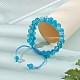 Sparkling Round Glass Braided Bead Bracelet BJEW-SW00082-03-5