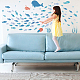 塩ビウォールステッカー  壁飾り  クジラ  390x1180mm DIY-WH0228-1073-3