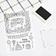 GLOBLELAND Happy Birthday Frame Clear Stamps Banner Cake Gifts Balloons Silicone Clear Stamp Seals for Cards Making DIY Scrapbooking Photo Journal Album Decor Craft DIY-WH0167-56-619-6