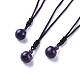 Natural Amethyst Pendant Necklaces NJEW-P241-A02-1