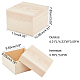 手作り石鹸を入れる木箱収納  スライドトップボックス  正方形  バリーウッド  10.95x11x7.85cm  内径：9.55x9.65のCM WOOD-WH0103-40-2