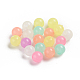 Luminous Acrylic Beads X-TACR-WH0002-16-1