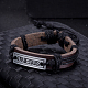 Bracelets réglables en cuir unisexes occasionnels BJEW-BB15534-2