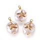 Colgantes naturales de perlas cultivadas de agua dulce PEAR-I005-05-1
