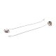 Longue chaîne avec boucles d'oreilles pendantes en perles de plastique EJEW-A067-05P-2