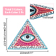HOBBIESAY 3 Colors Sequin Bling Eye Patches 203-204mm Triangle Eye Iron on Patch Cartoon Motif Applique Embroidery Garment Accessory DIY Sewing Accessories for Hoodies T-Shirt Jeans Jackets DIY-HY0001-06-2