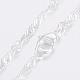 304 Stainless Steel Singapore Chain Necklaces NJEW-H453-09S-2