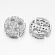 Cross 925 Sterling Silver Micro Pave Cubic Zirconia Beads STER-F011-037-1