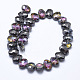 Chapelets de perles en verre électroplaqué EGLA-F137-HP02-2
