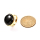 Полукруглое кольцо из смешанных драгоценных камней для девочек и женщин RJEW-JR00396-6