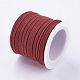 3x1.5mm Red Flat Faux Suede Cord X-LW-R003-22-3