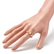 Imitar anillos de dedo con cuentas de vidrio bicono de vidrio austriaco X1-RJEW-TA00003-03-4