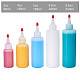 Benecreat 10 Packung 5 ml (150 ml) Plastik-Quetschflaschen mit roten Verschlusskappen - gut zum Basteln DIY-BC0009-05-6