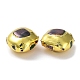 Perline in ottone placcato a cremagliera con perla keshi naturale barocca tinta KK-K348-19G-2