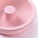 ドーナツ食品グレードのシリコンモールド  焼き型  DIYシフォンケーキ耐熱皿  ピンク  115x34mm  内径：100mm DIY-F044-18-3