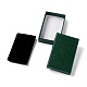 ペーパー スポンジ マット ネックレス ボックス  長方形  濃い緑  8x5x1.7cm  内径：7.2x4.3x1のCM OBOX-G018-02A-2