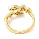 Красочное кольцо-манжета в виде листьев кубического циркония RJEW-L106-001G-3