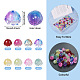 128 pièces 8 couleurs perles de verre peintes à la bombe transparentes GLAA-TA0001-26-4