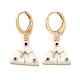 Triangle Real 18K Gold Plated Brass Dangle Leverback Earrings EJEW-L268-030G-04-1