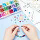 Kit per la creazione di braccialetti elasticizzati con perle di vetro craquelé dipinte da forno fai da te DIY-PH0004-54B-8