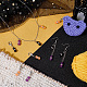 Marcatori di punti di chiusura con ciondolo a forma di zucca con perline di vetro a tema Halloween HJEW-PH01709-5