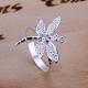 Laiton libellule anneaux zircone cubique de doigts pour les femmes RJEW-BB12019-8-1