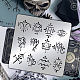 Pochoir en métal sur le thème des signes du zodiaque benecreat DIY-WH0279-091-4