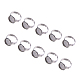 UNICRAFTALE 50pcs Stainless Steel Ring Base Blank Bezel Adjustable Pad Cabochon Base Flat Round Finger Rings Components Findings for Jewelry Making Supplies 17mm STAS-UN0001-10-1