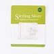 Platin überzogener Ring Sterling Silber Toggle Spangen STER-K014-H824-P-3
