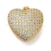Латунные микропаве прозрачные подвески с фианитом KK-B094-06G