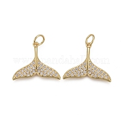 Латунные микропаве прозрачные кубические циркониевые подвески KK-F821-30G