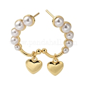Серьги с подвесками из латуни EJEW-L224-59G