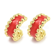 Серьги-каффы из латуни с эмалью EJEW-C104-079B-02