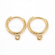 Фурнитура для сережек из экологически чистой латуни KK-D075-07G-RS