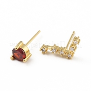 Асимметричные серьги созвездия из кубического циркония EJEW-C035-16G-02