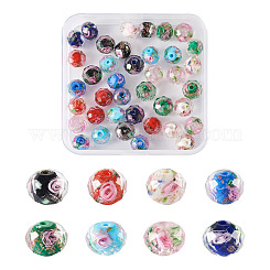 Wholesale Olycraft 70Pcs Handmade Lampwork 3D Strawberry Beads 