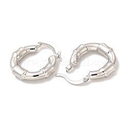 Orecchini a cerchio in ottone con placcatura a cremagliera per donna&nbsp;EJEW-G342-02P