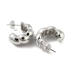 Ringförmige Ohrstecker aus Messing&nbsp;EJEW-Q785-12P