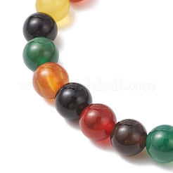 Bracelets extensibles en perles d'agate naturelle pour femmes&nbsp;BJEW-JB12963