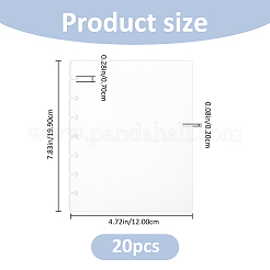 Classeurs pp feuilles intercalaires index&nbsp;AJEW-WH0709-183A-1