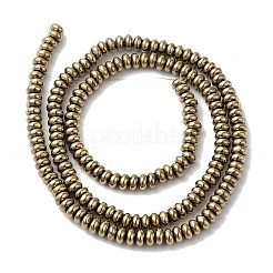 Fili di perline di ematite sintetica non magnetica elettrolitica&nbsp;G-I364-I01-01C