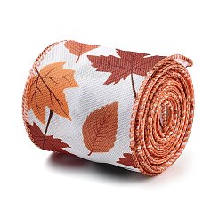 Ruban en polyester imprimé pour Thanksgiving&nbsp;OCOR-K009-01B