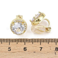 Boucles d'oreilles manchette en laiton zircon cubique transparent&nbsp;EJEW-Z148-01G
