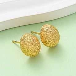 Boucles d'oreilles à tige texturées en laiton&nbsp;EJEW-A143-02E-G